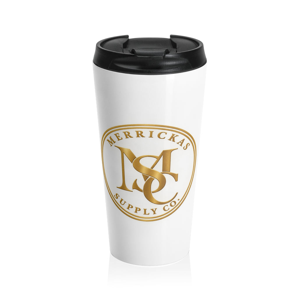 Merrickas Gold MSC Monogram Travel Mug