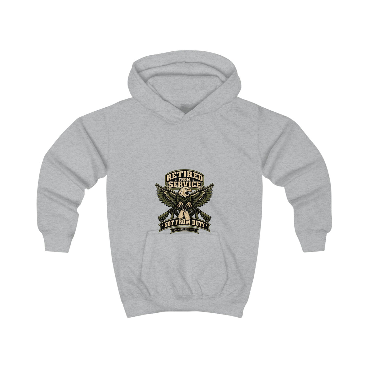 Retired From Service Not From Duty Kids' Hoodie