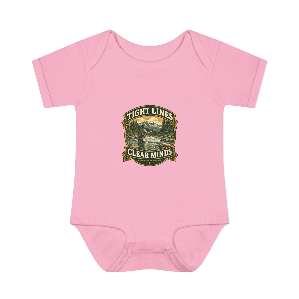 Tight Lines Clear Minds Baby Onesie