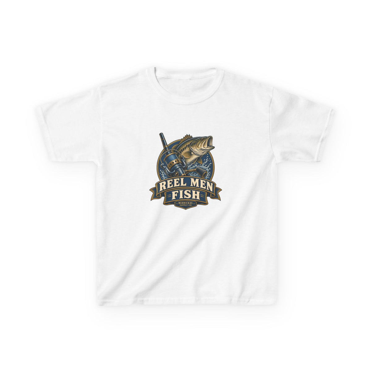 Reel Men Fish Kids Tee