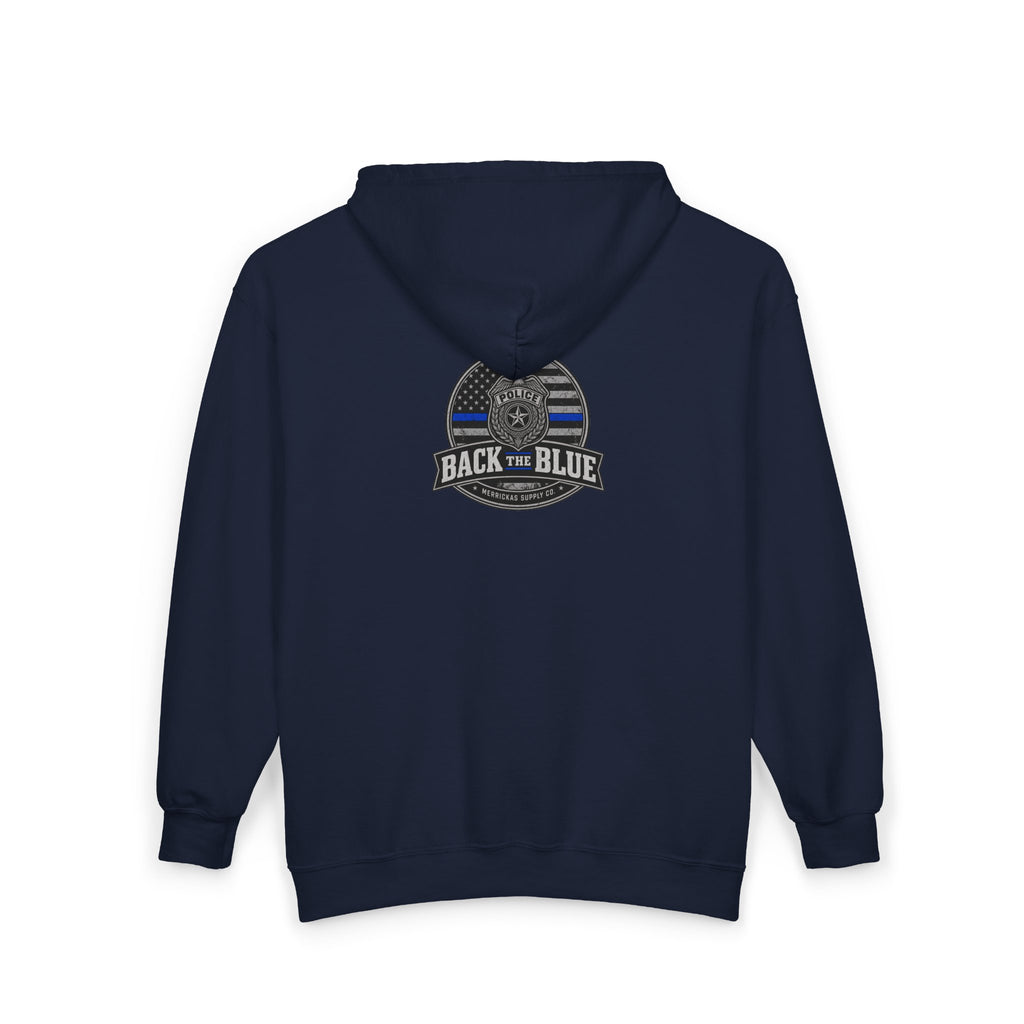 Back The Blue Zip Hoodie