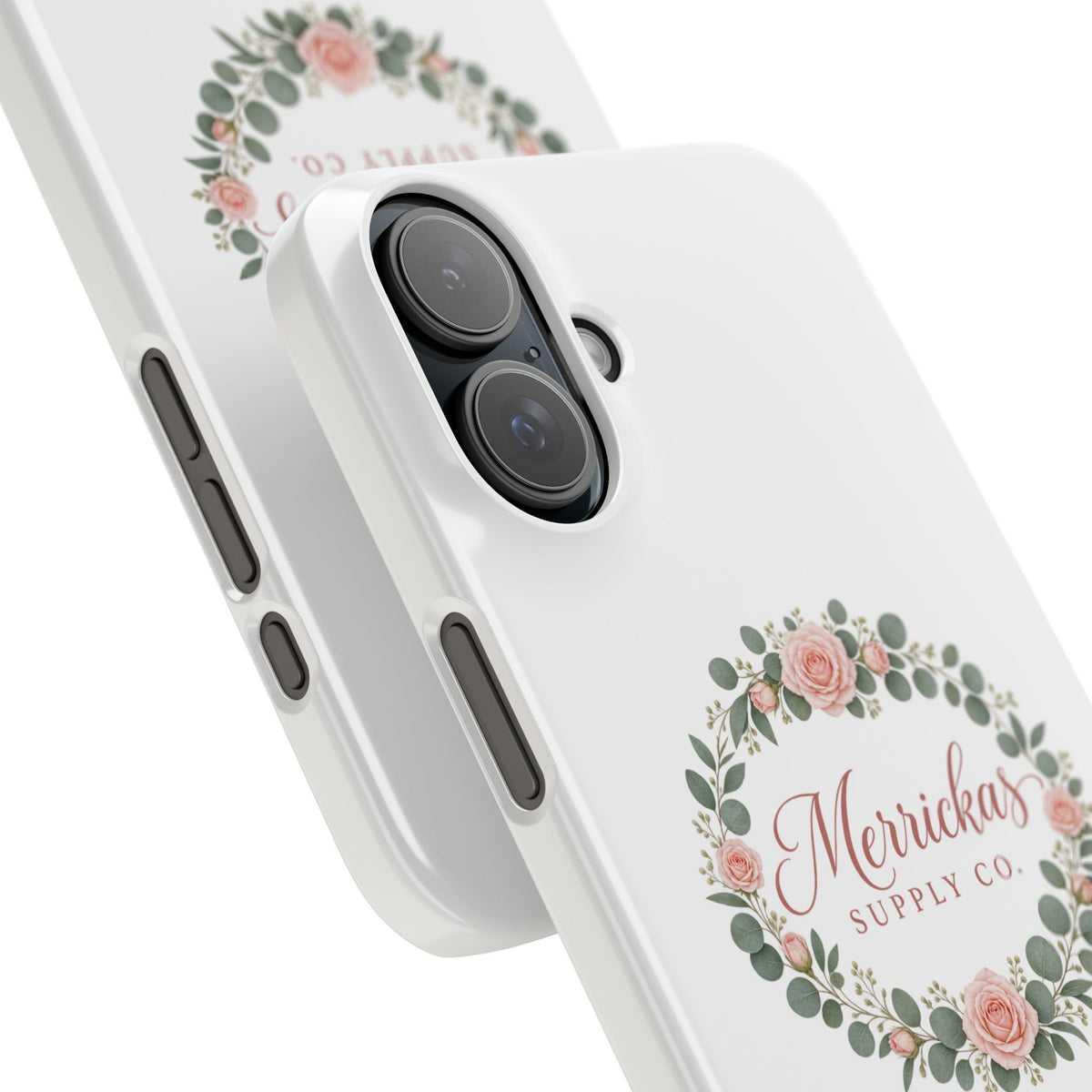 Merrickas Rose Wreath Script Phone Case
