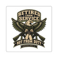 Retired From Service Not From Duty Sticker
