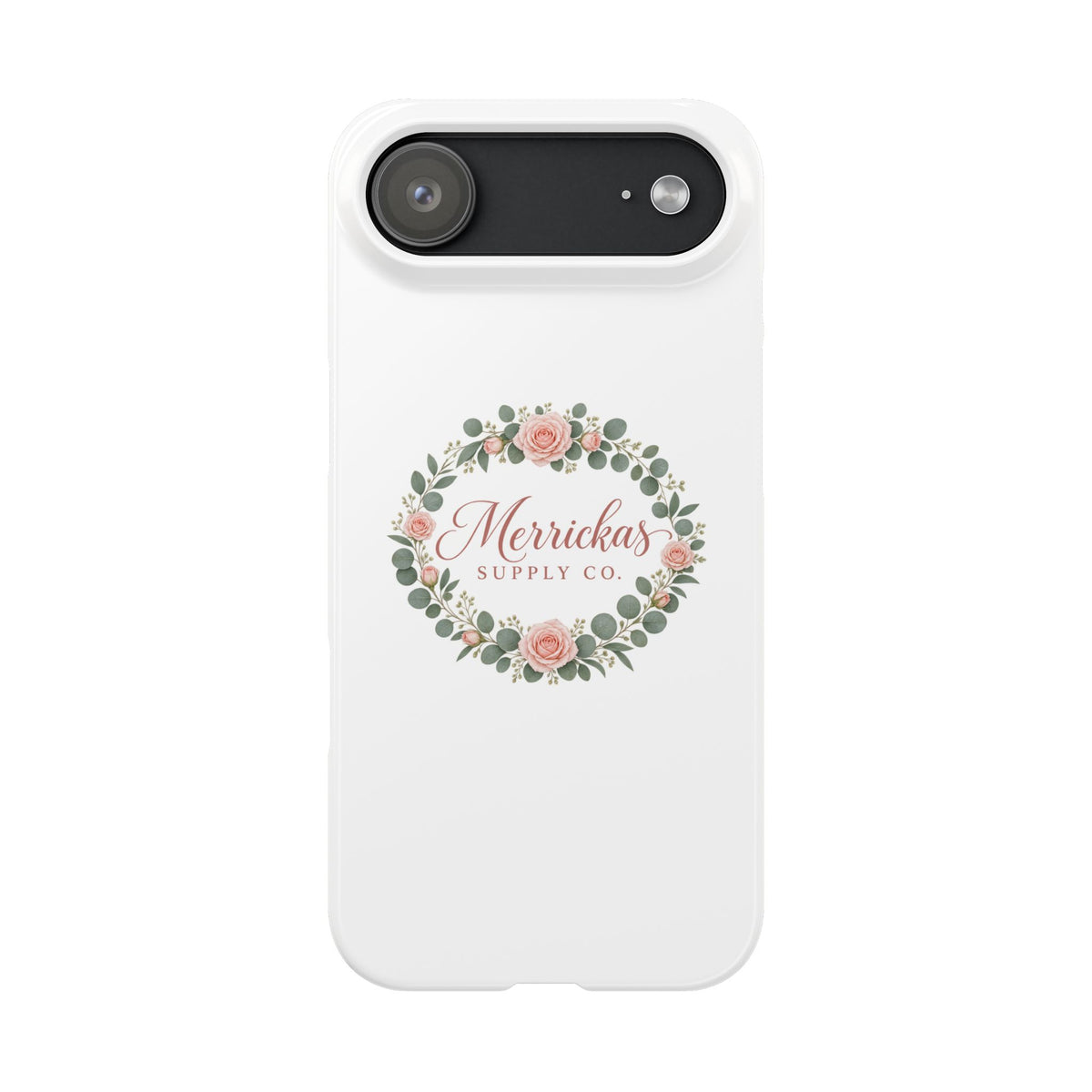 Merrickas Rose Wreath Script Phone Case