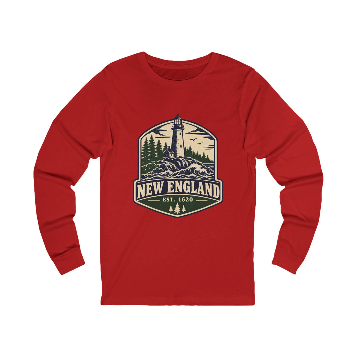 New England Lighthouse Long Sleeve Tee