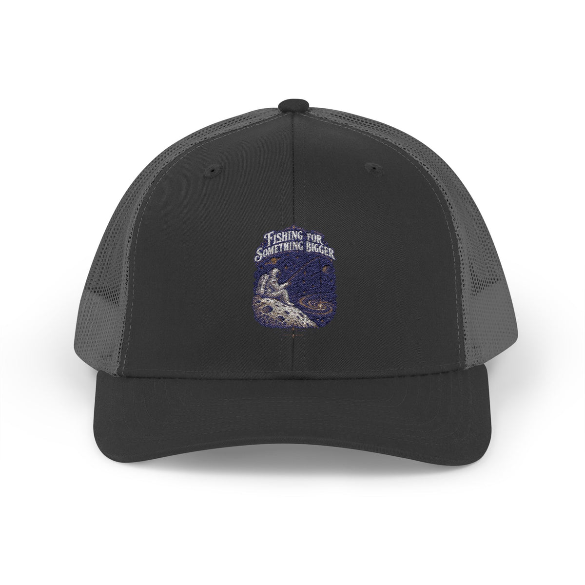Fishing For Something Bigger Snapback Trucker Cap