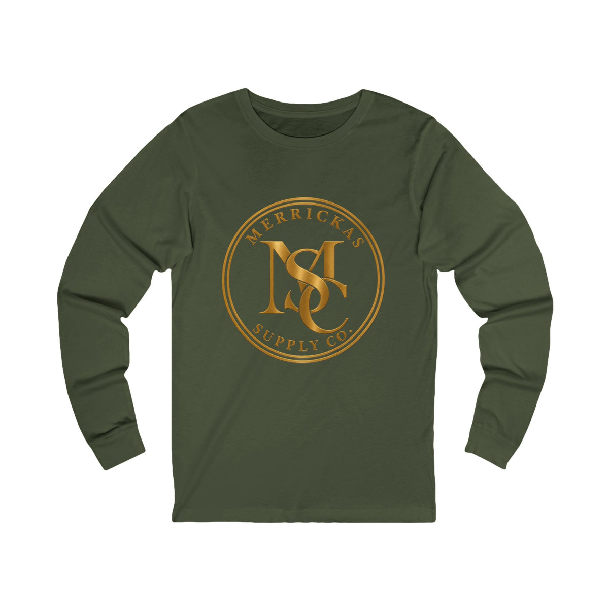 Merrickas Gold MSC Monogram Long Sleeve Tee