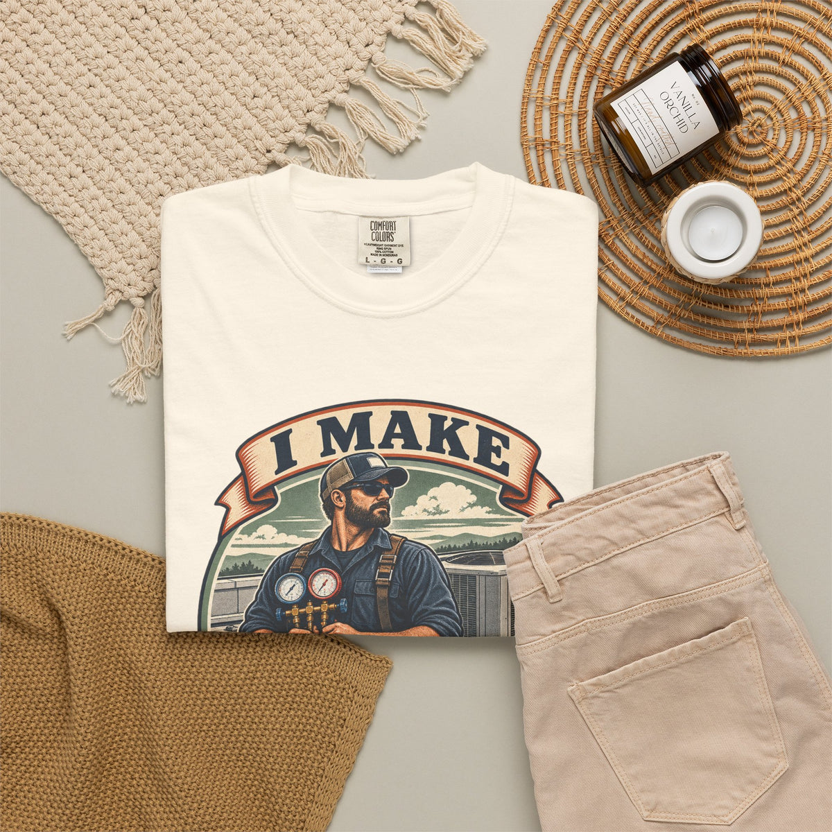I Make Hot Places Cool Garment-Dyed Tee