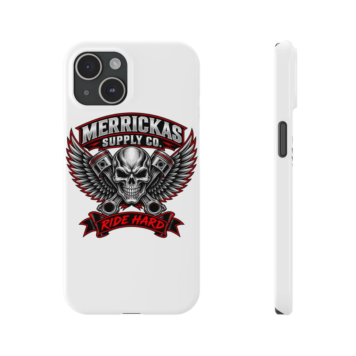 Merrickas Ride Hard Winged Skull Phone Case