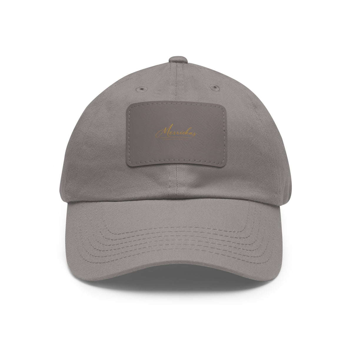 Merrickas Signature Leather Patch Dad Hat