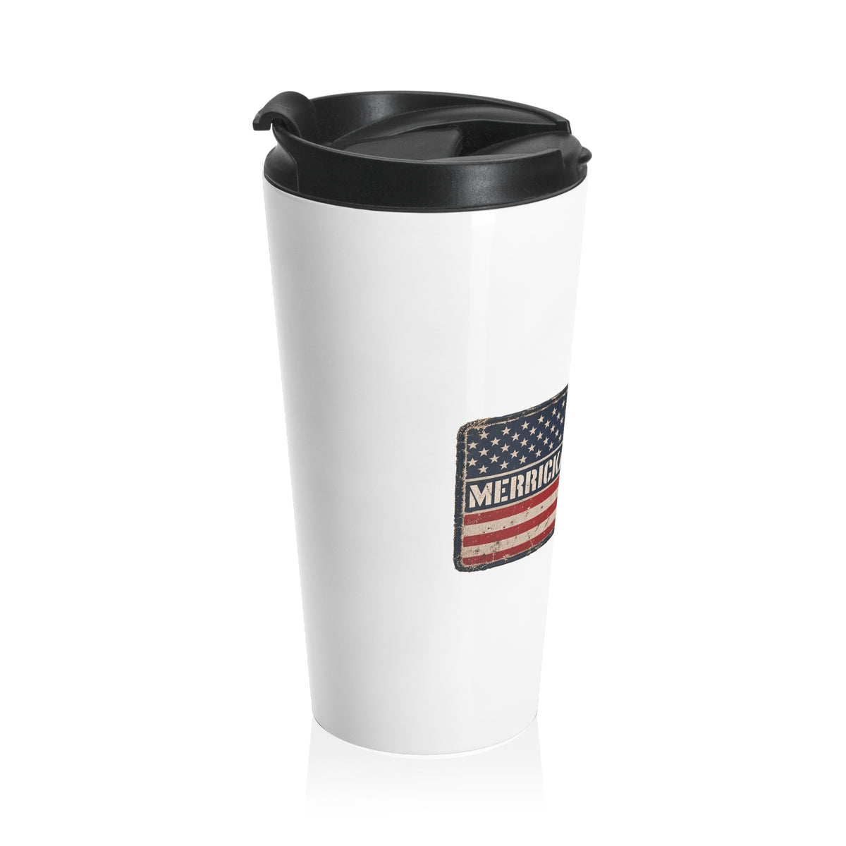 Merrickas American Flag Patch Travel Mug