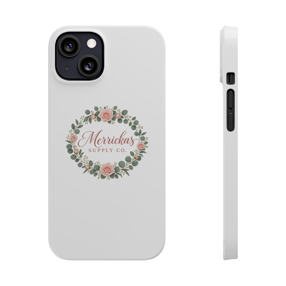 Merrickas Rose Wreath Script Phone Case