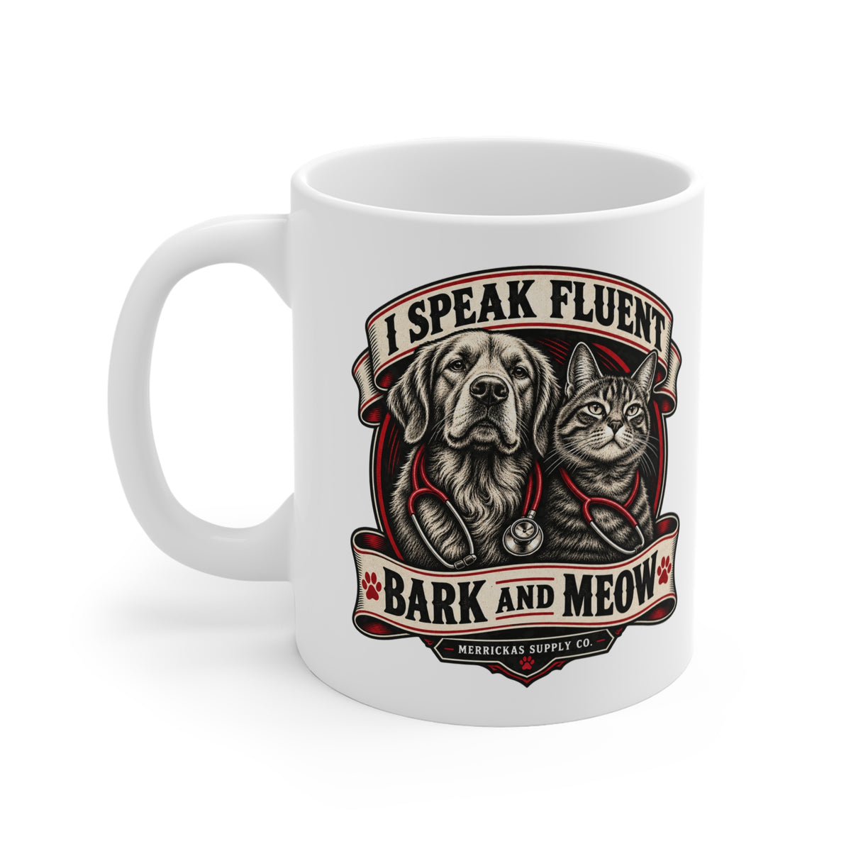 I Speak Fluent Bark And Meow Coffee Mug 11oz