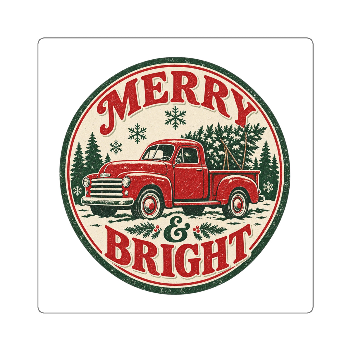 Merry & Bright Sticker