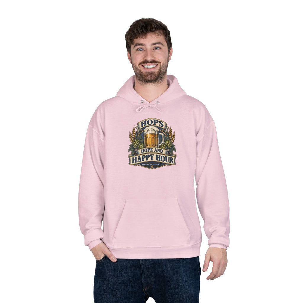 Hops Hope And Happy Hour Heavyweight Hoodie