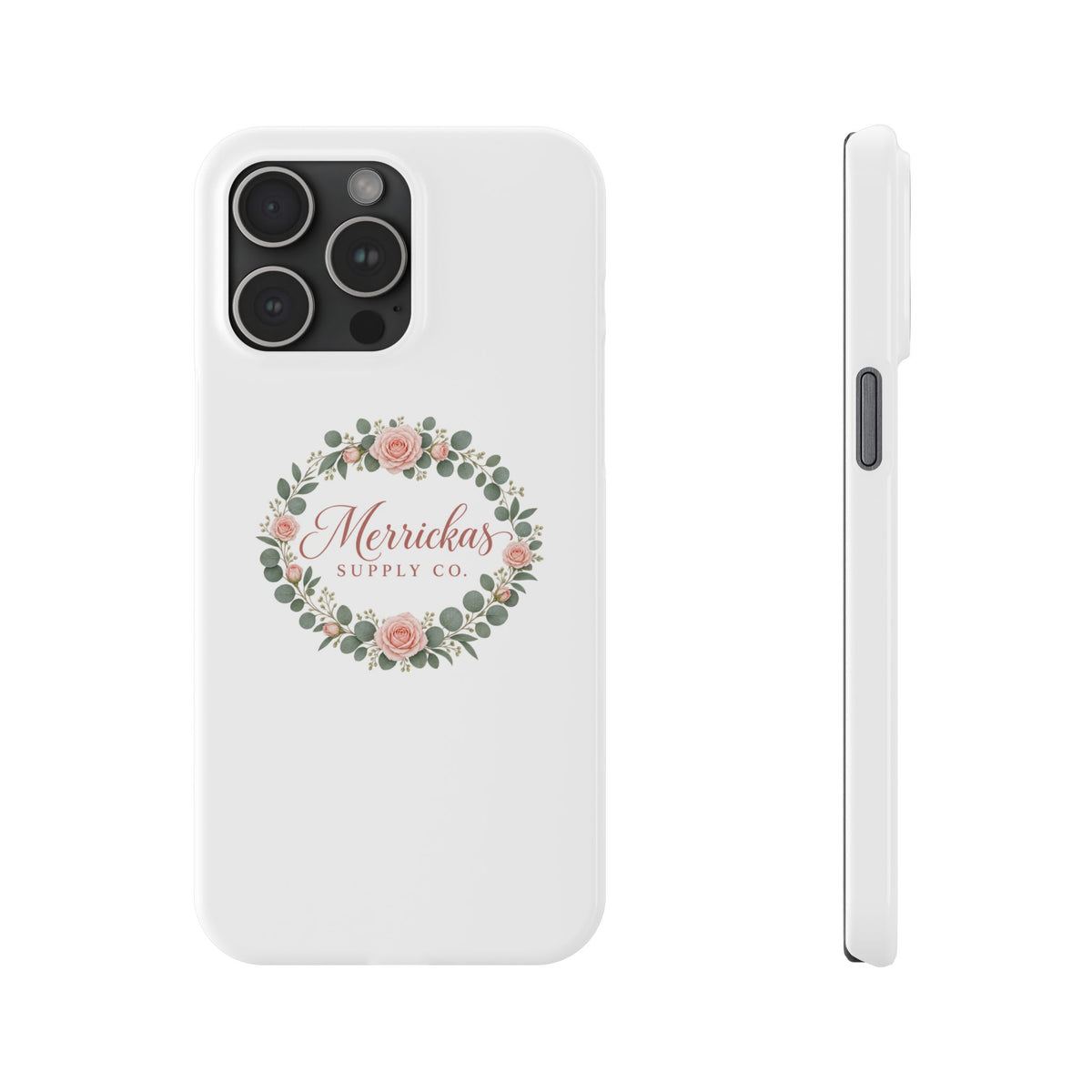 Merrickas Rose Wreath Script Phone Case