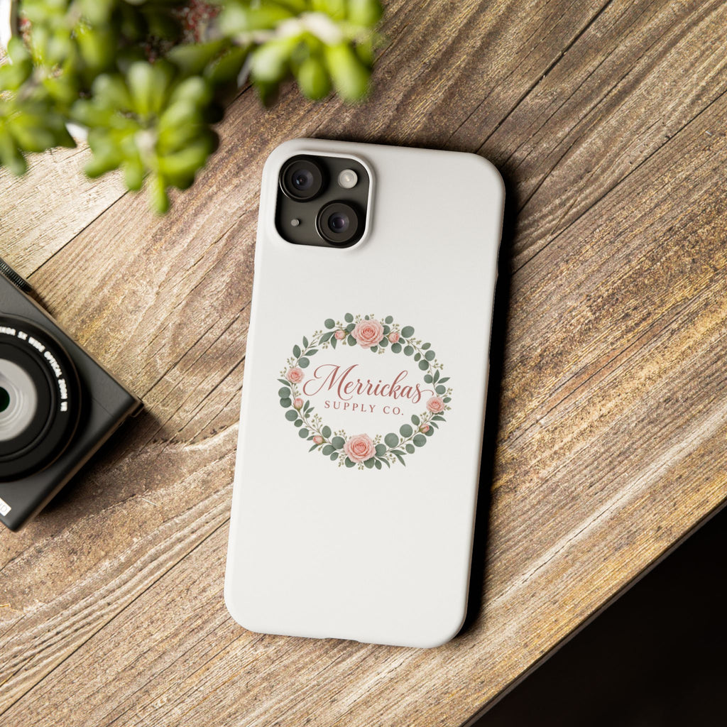Merrickas Rose Wreath Script Phone Case