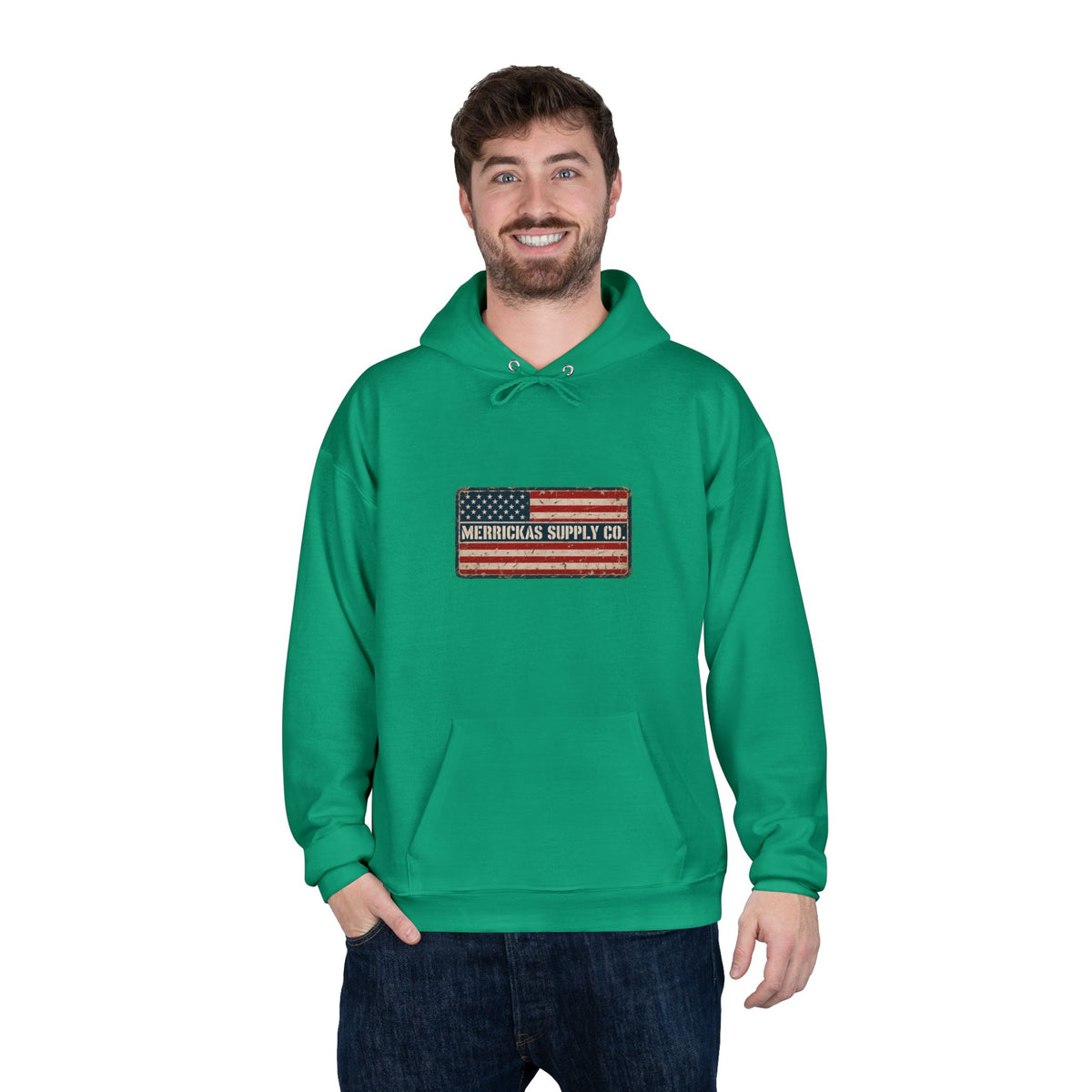 Merrickas American Flag Patch Hoodie