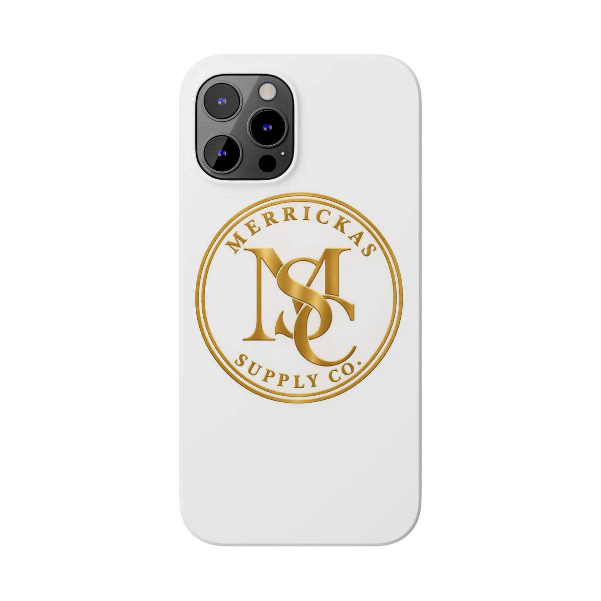 Merrickas Gold MSC Monogram Phone Case