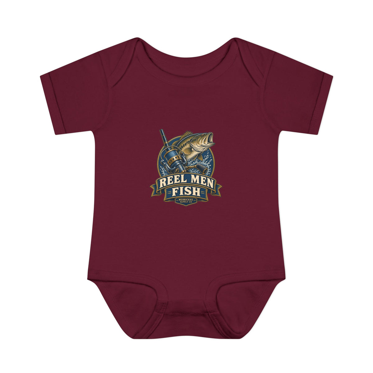 Reel Men Fish Baby Onesie