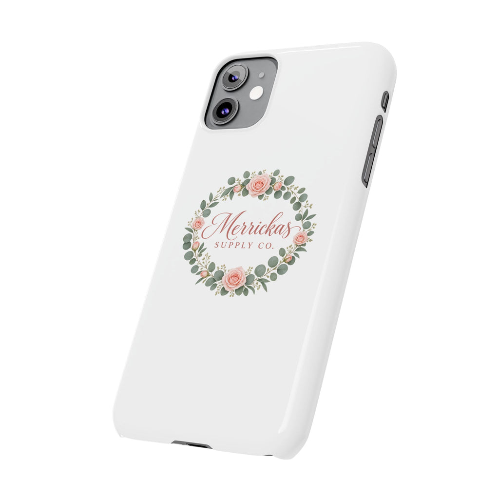 Merrickas Rose Wreath Script Phone Case