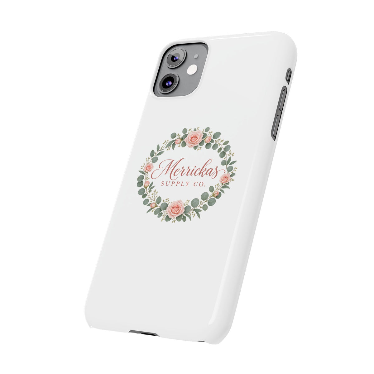 Merrickas Rose Wreath Script Phone Case