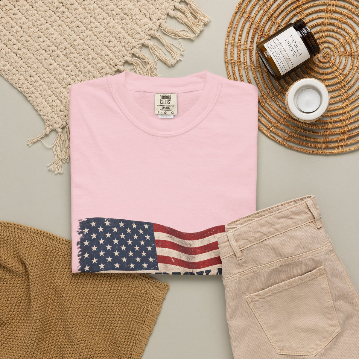Merrickas Flag Garment-Dyed Tee