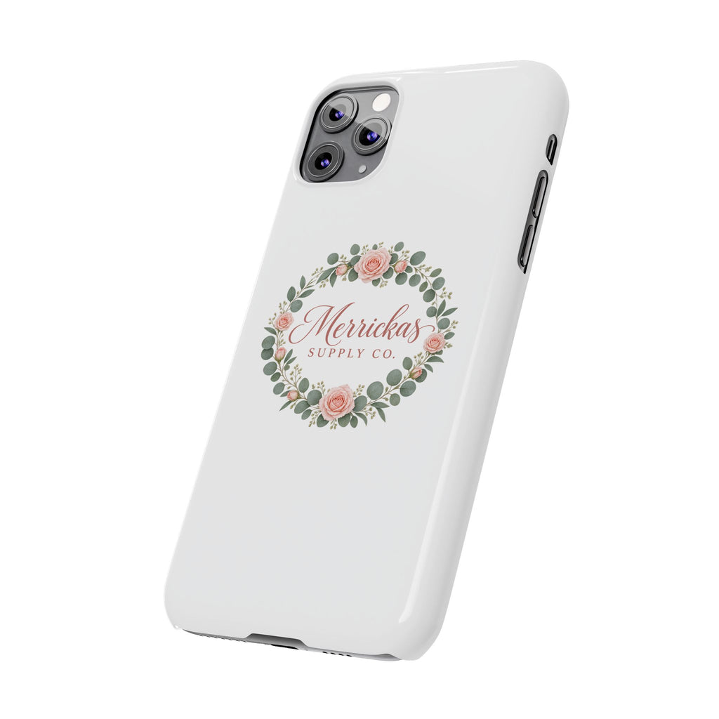 Merrickas Rose Wreath Script Phone Case