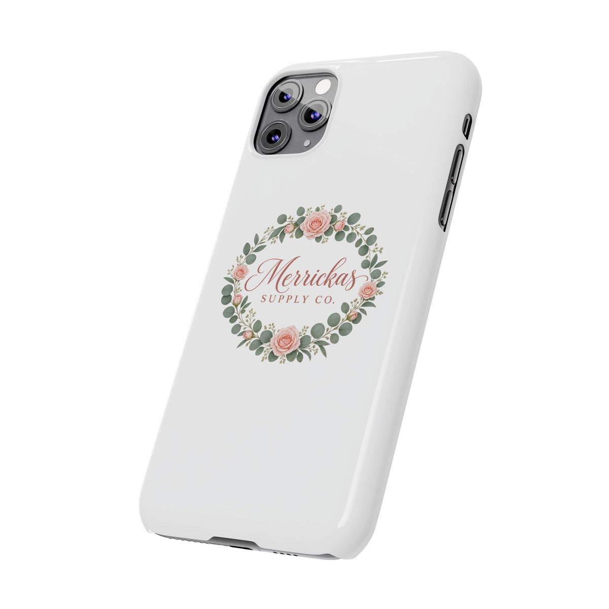 Merrickas Rose Wreath Script Phone Case