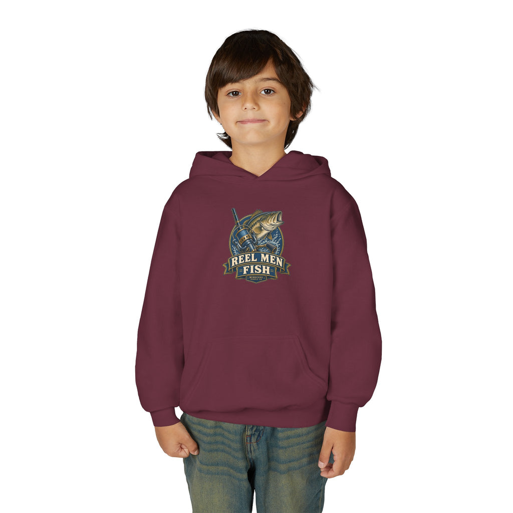 Reel Men Fish Youth Hoodie