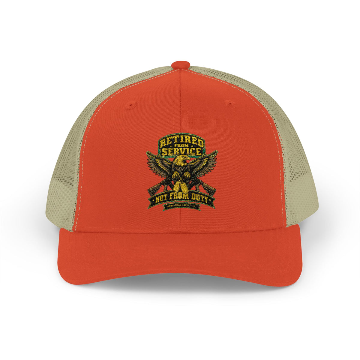 Retired From Service Not From Duty Snapback Trucker Hat