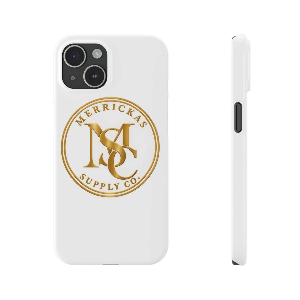 Merrickas Gold MSC Monogram Phone Case