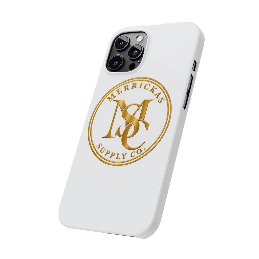 Merrickas Gold MSC Monogram Phone Case