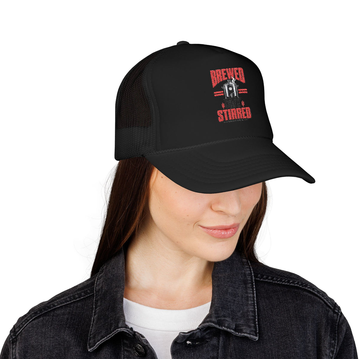 Brewed Not Stirred Foam Trucker Hat