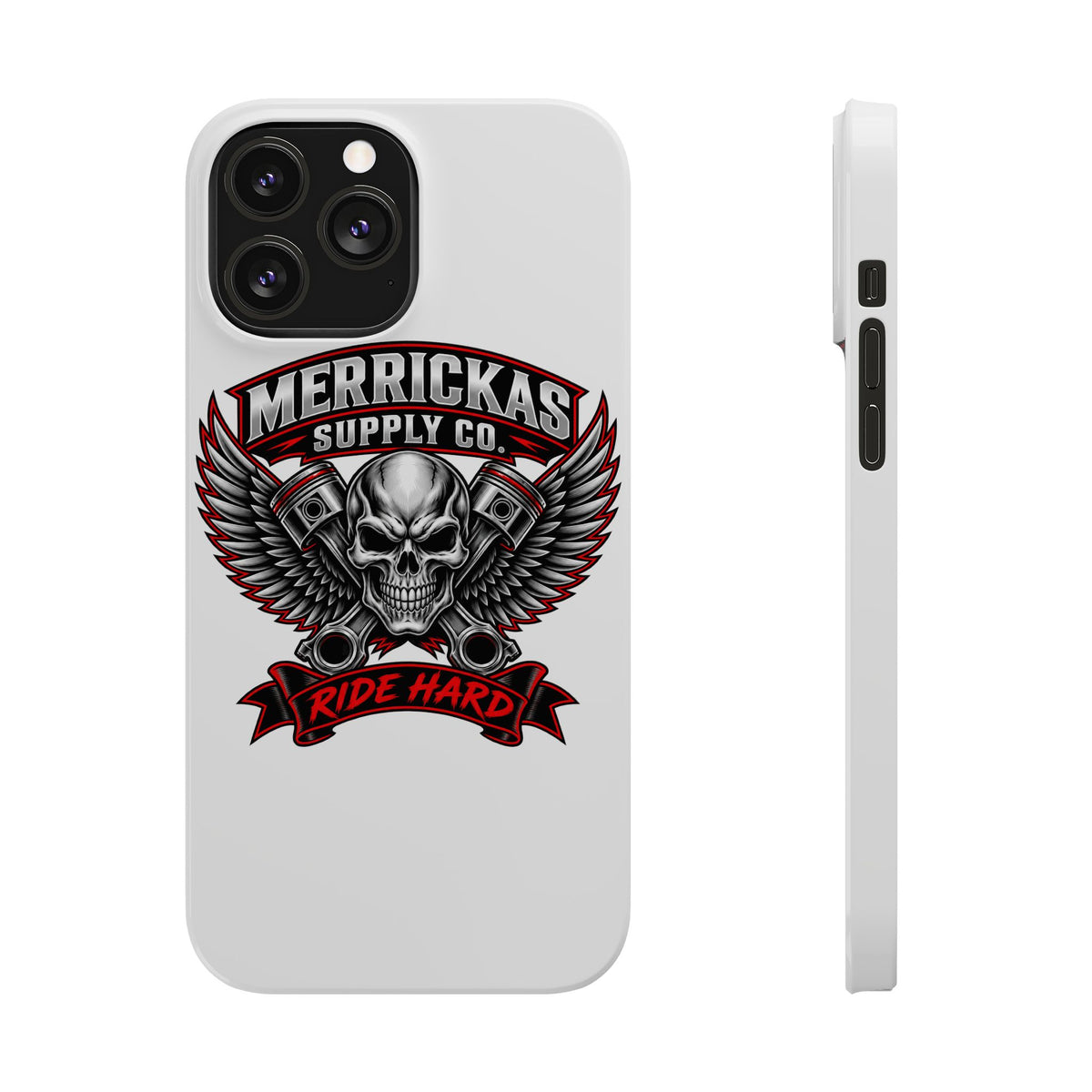 Merrickas Ride Hard Winged Skull Phone Case