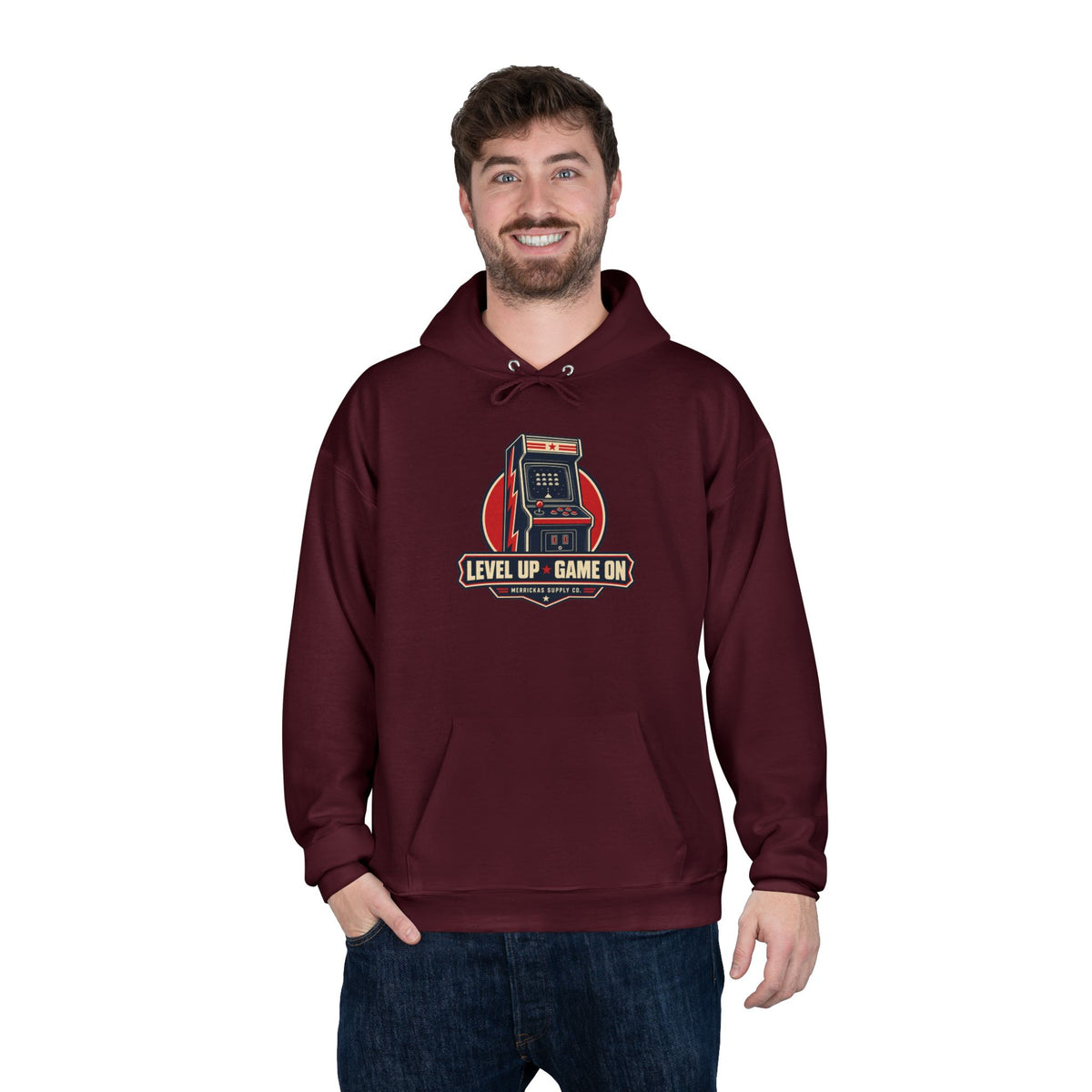 Level Up Game On Heavyweight Hoodie
