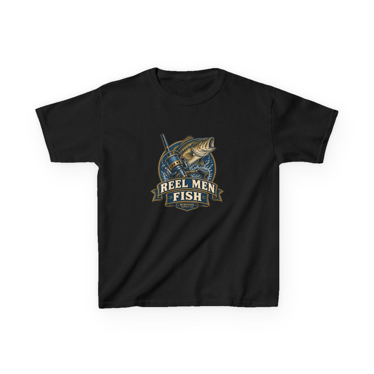 Reel Men Fish Kids Tee