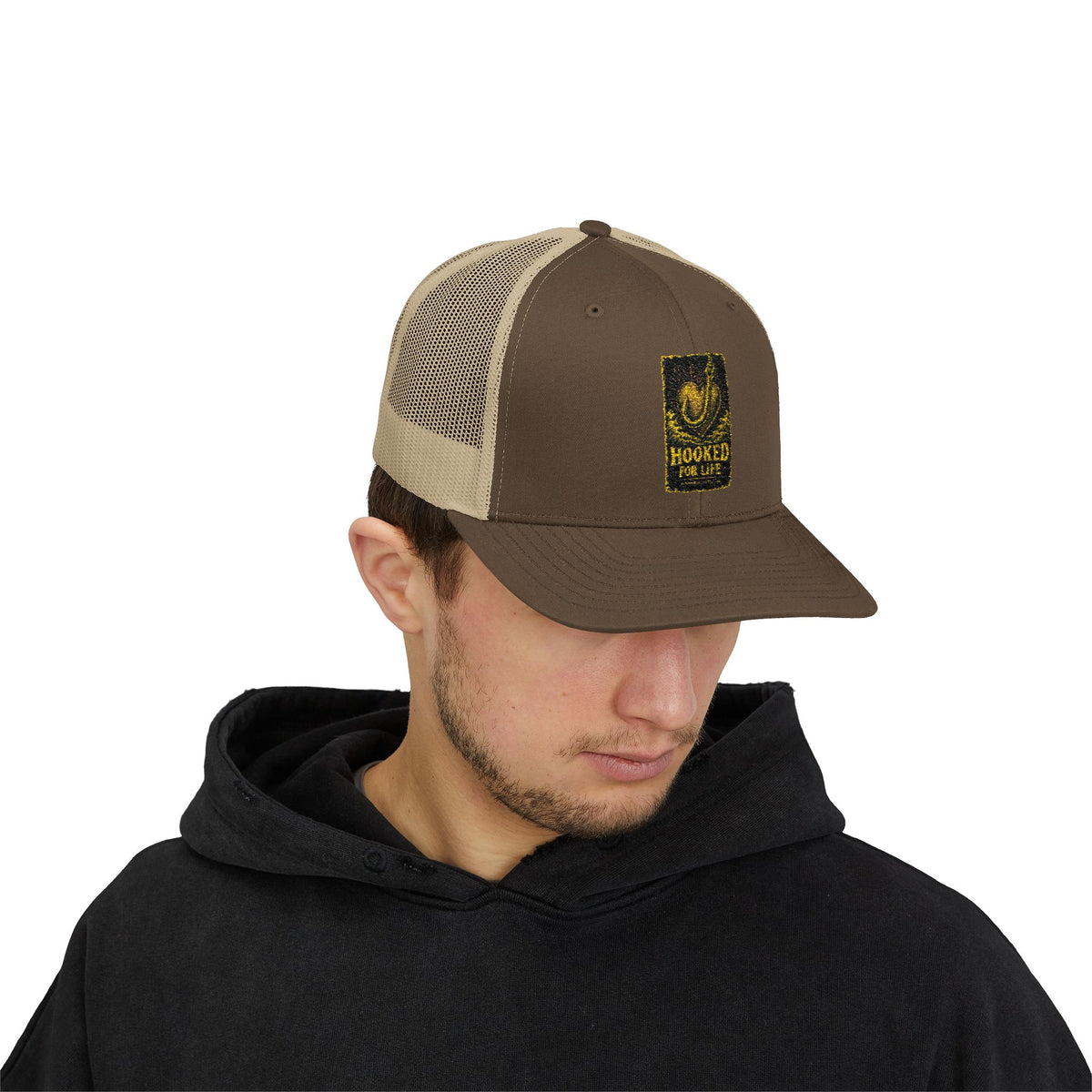 Hooked For Life Snapback Trucker Cap