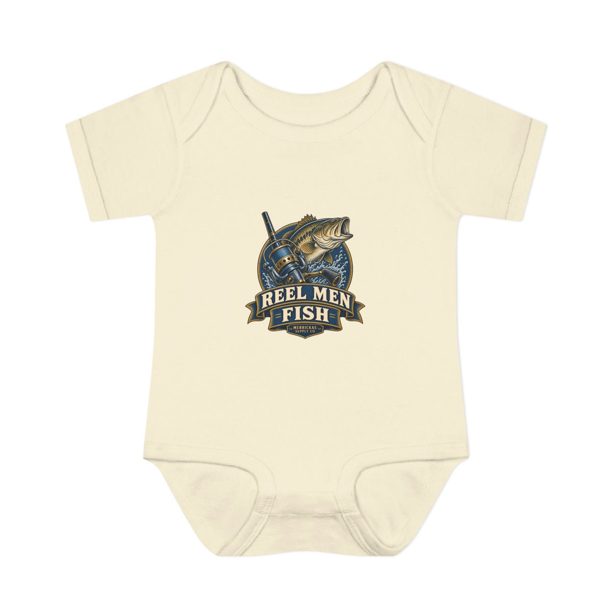 Reel Men Fish Baby Onesie