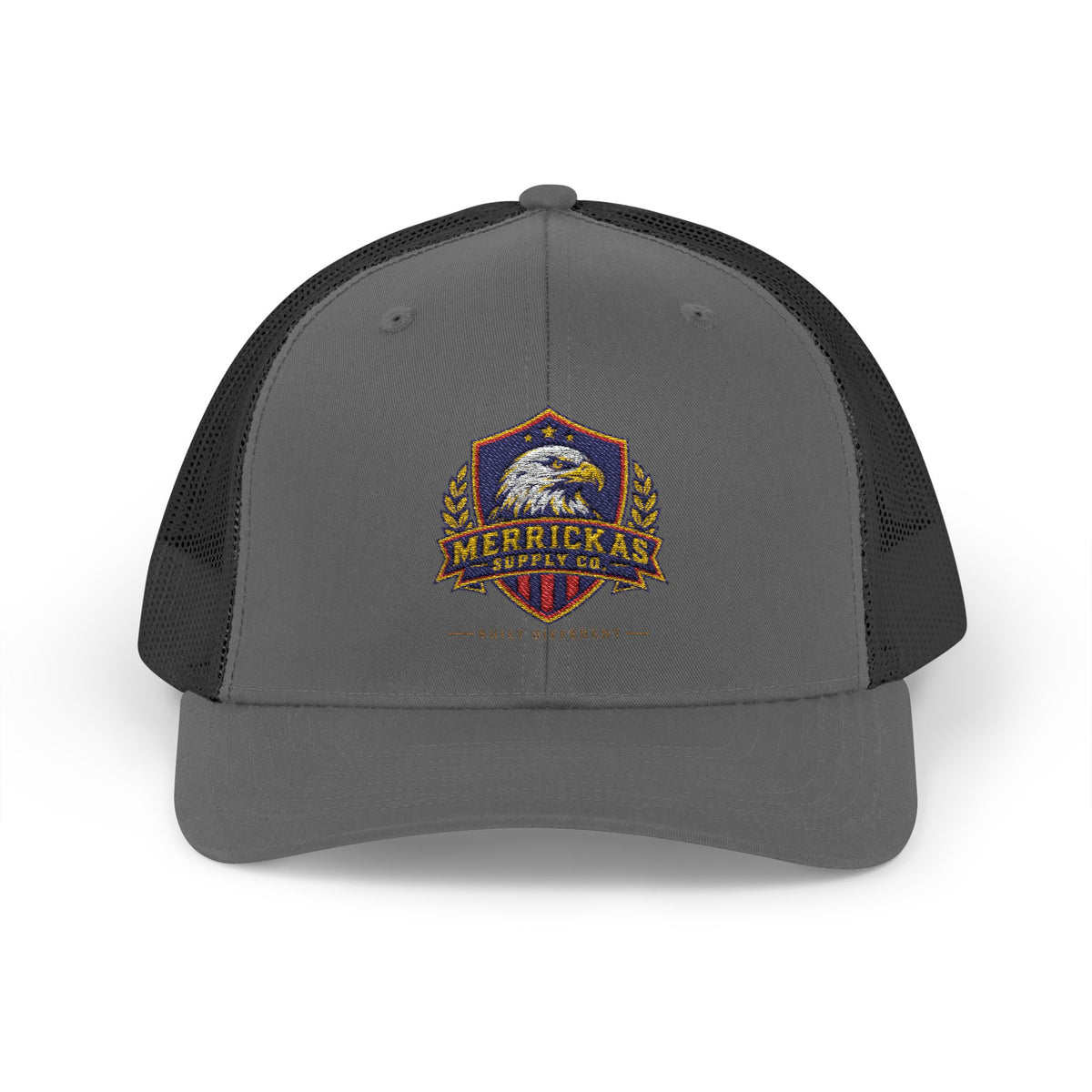 Merrickas Heritage Shield Snapback Trucker Hat