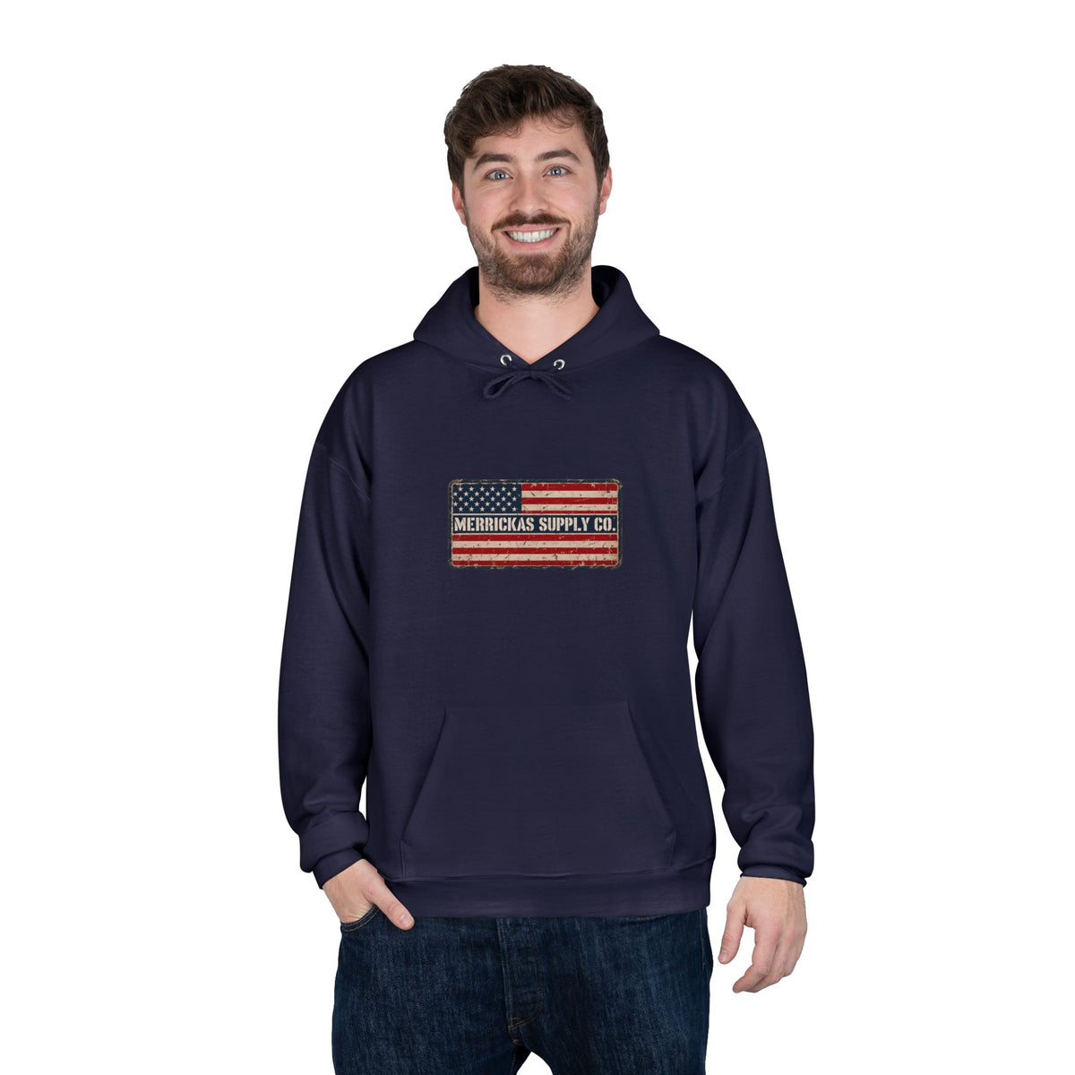 Merrickas American Flag Patch Hoodie