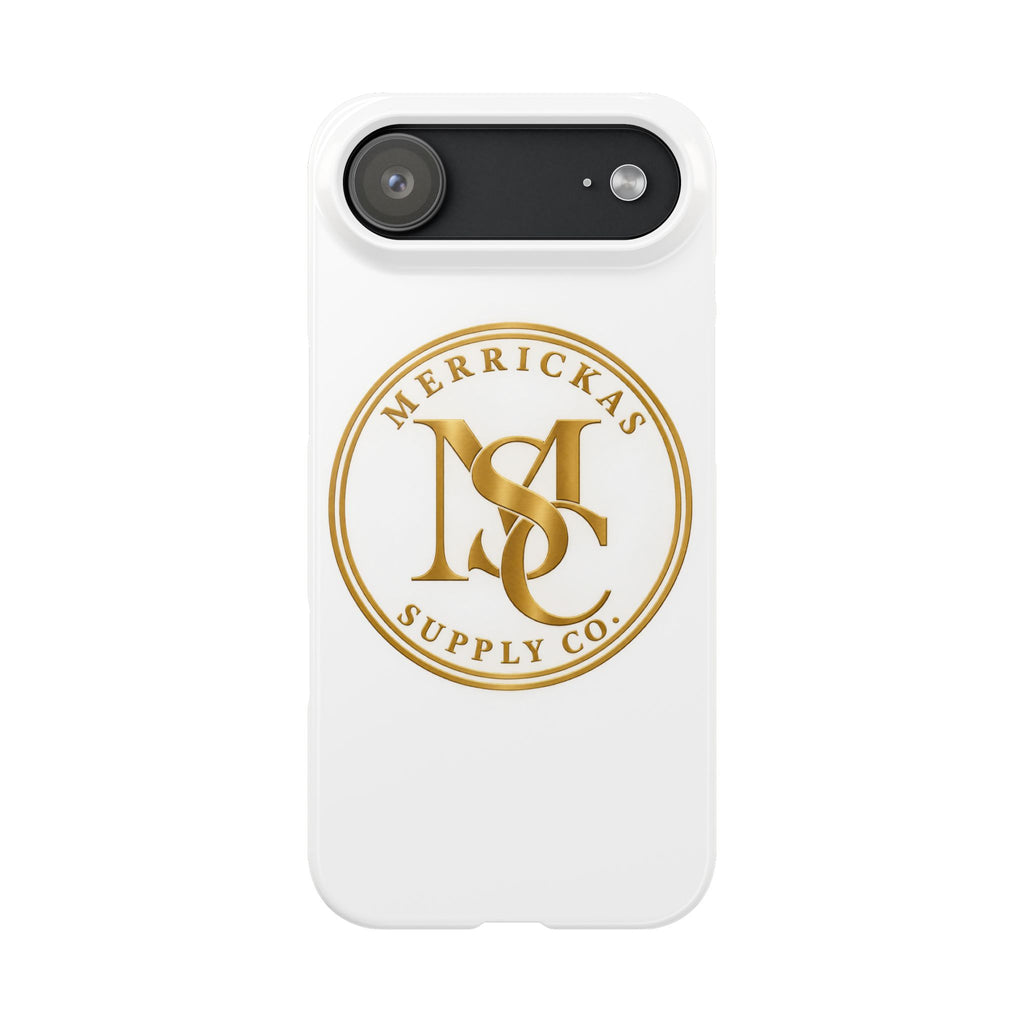 Merrickas Gold MSC Monogram Phone Case
