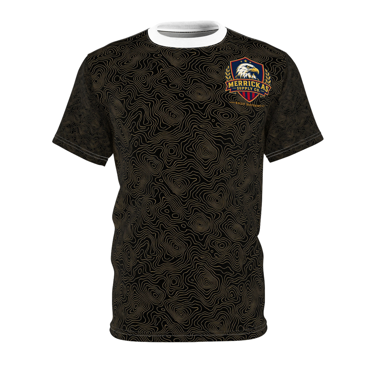 Black Gold Topo All-Over Print Tee