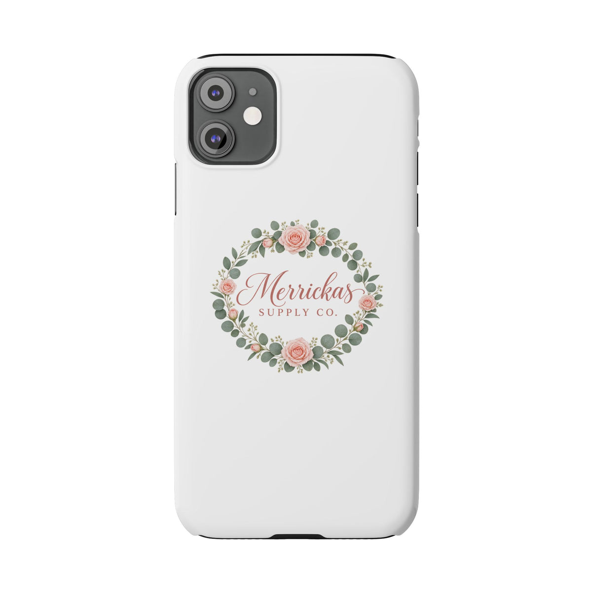 Merrickas Rose Wreath Script Phone Case
