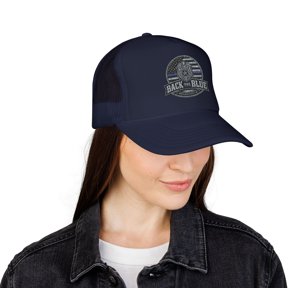 Back The Blue Foam Trucker Hat