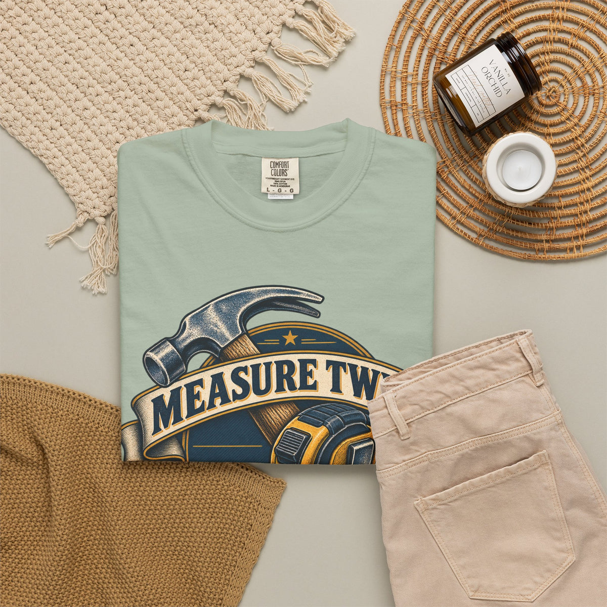 Measure Twice Cuss Once Garment-Dyed Tee