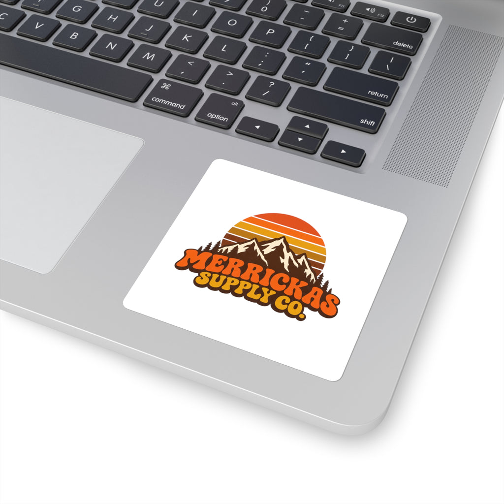 Merrickas Retro Sunset Mountain Sticker