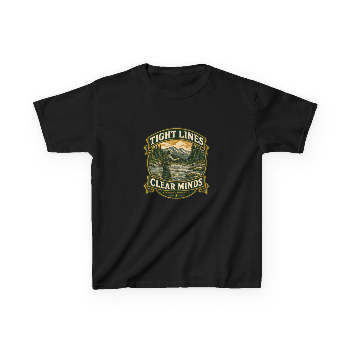 Tight Lines Clear Minds Kids Tee