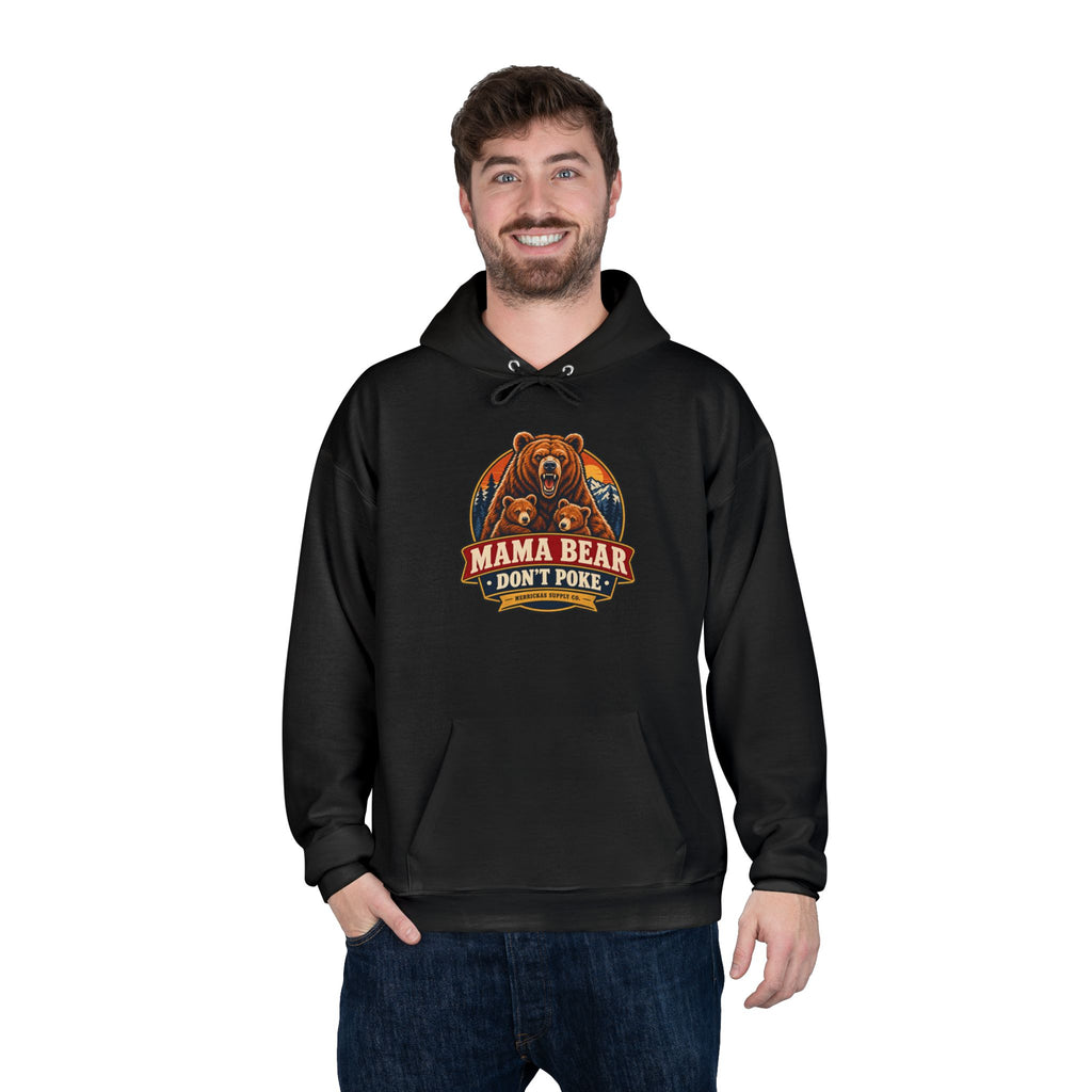 Mama Bear Don't Poke Heavyweight Hoodie