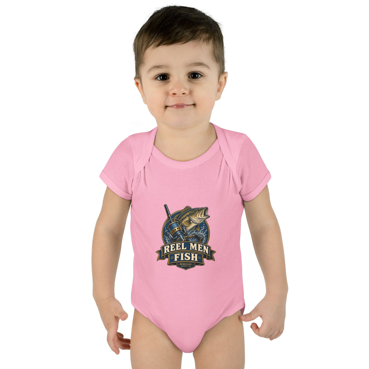 Reel Men Fish Baby Onesie